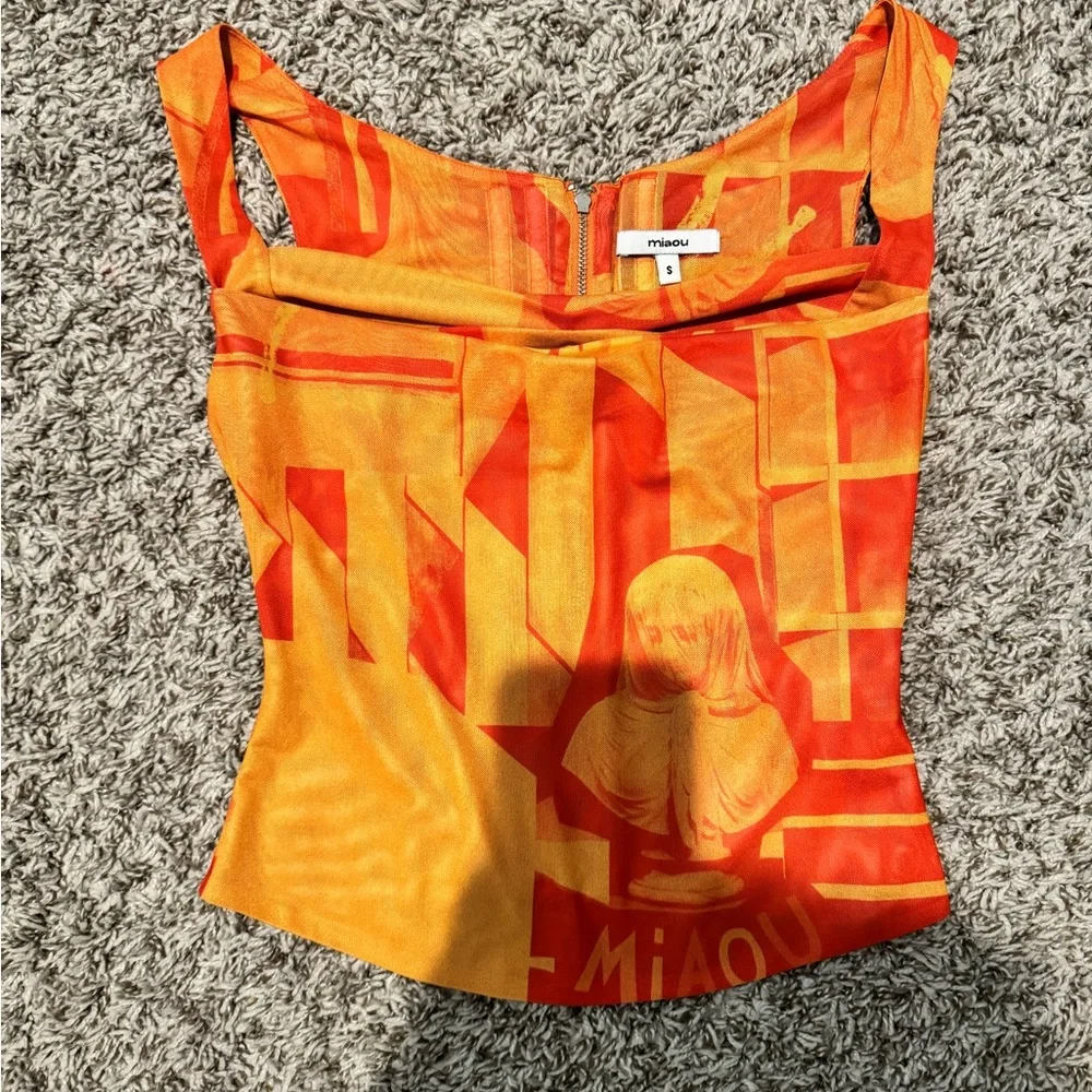 MIAOU Imogene Corset in Stone Orange - Picture 4 of 10